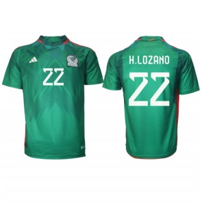 Mexico Hirving Lozano #22 Replica Home Stadium Shirt World Cup 2022 Short Sleeve
